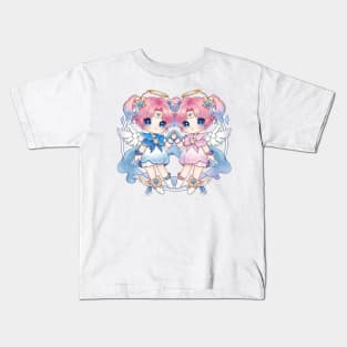 Gemini Twins Chibi Zodiac Anime Girls Kids T-Shirt